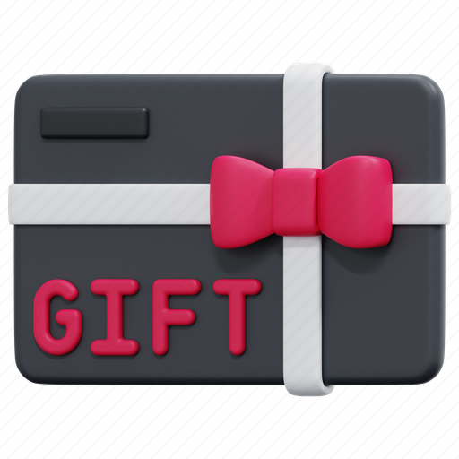 Gift, card, voucher, discount, present, coupon, 3d 3D illustration - Download on Iconfinder