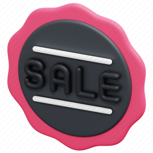 Online, sale, label, signaling, commerce, sticker, signs 3D illustration - Download on Iconfinder