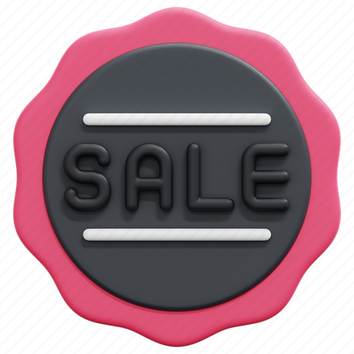 Online, sale, label, signaling, sticker, commerce, signs 3D illustration - Download on Iconfinder