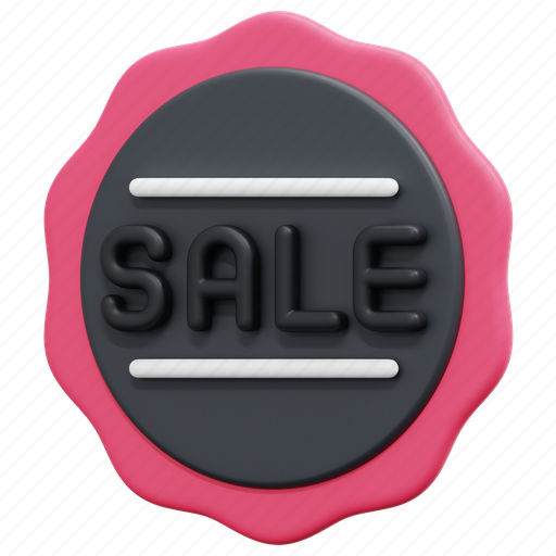 Online, sale, label, signaling, sticker, signs, commerce 3D illustration - Download on Iconfinder