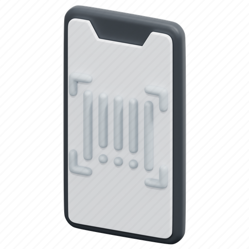 Scan, barcode, smartphone, mobile, black, friday, code 3D illustration - Download on Iconfinder