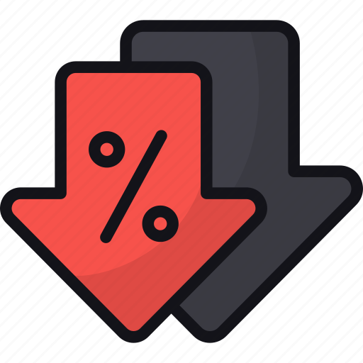Discount, low price, down, lower, arrow, sale icon - Download on Iconfinder