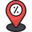 gps, location, address, discount, sale, map pin 