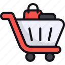 trolley, cart, shopping, supermarket, buying, store
