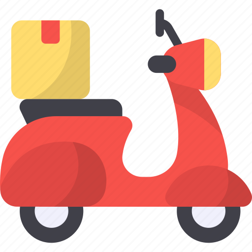 Delivery, shipment, motorcycle, scooter, motorbike, shipping icon - Download on Iconfinder