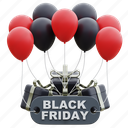 black, friday, balloon, illustration, vector, web, sign, white, black friday