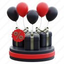 special, gift, black, friday, balloon, present, shopping, discount, celebration