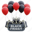 black, friday, balloon, illustration, vector, web, sign, white, black friday 