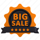 big, sale, badge, black, shopping, discount, bigsale, gold