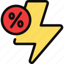 flash sale, lightning, discount, offer, promotion, thunder