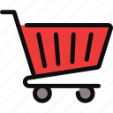 trolley, shopping, market, commerce, store, buy