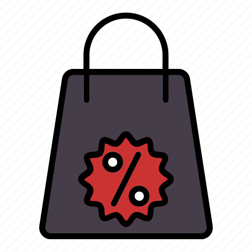 Bag, discount, sale, shopping, black, friday icon - Download on Iconfinder
