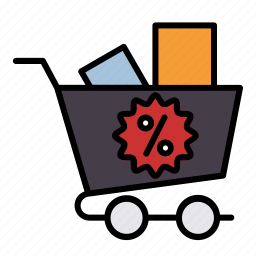 1, trolley, shopping, discount, black, friday, onlineshop icon - Download on Iconfinder