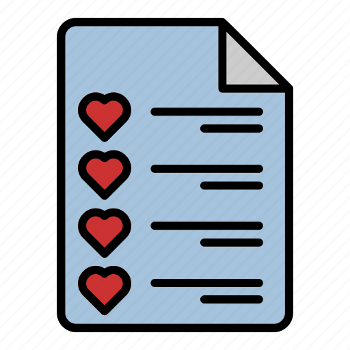 Wish, list, heart, favorite, black, friday, document icon - Download on Iconfinder