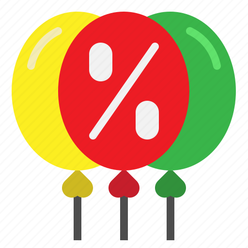 Balloon, discount, offer, party, percentage icon - Download on Iconfinder