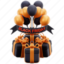 black, friday, sale, online, shopping, ecommerce, promotion, balloons, gift, present, discount 