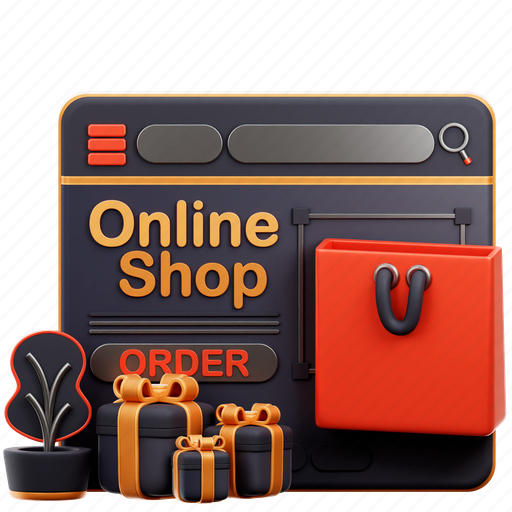 Black, friday, sale, online, shopping, ecommerce, website 3D illustration - Download on Iconfinder