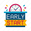 early, start, sale, time