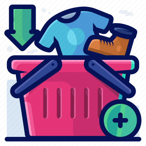 Add, basket, shopping, cart, cloth, fashion icon - Download on Iconfinder