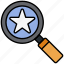 black friday, favorite, search, magnify glass, star 