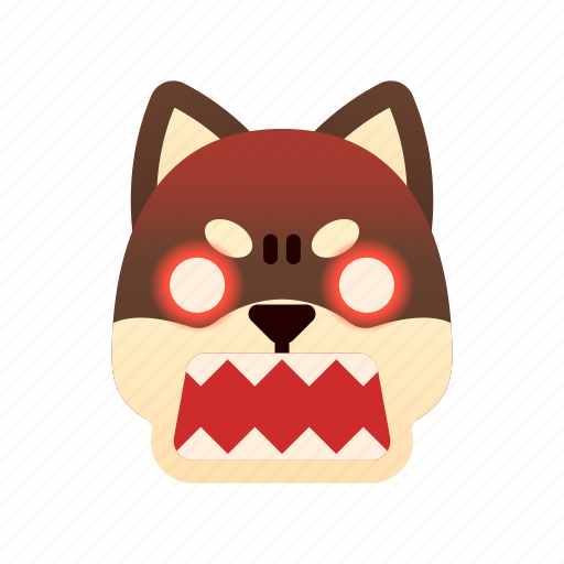 Mad, black shiba inu, emoji, emotional, angry, furious, rage icon - Download on Iconfinder