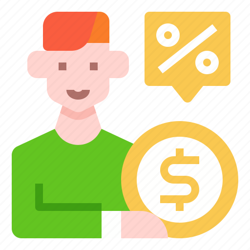 Discount, finance, man, money, shopping icon - Download on Iconfinder