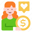 currency, discount, finance, money, shopping, woman