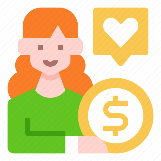 Currency, discount, finance, money, shopping, woman icon - Download on Iconfinder