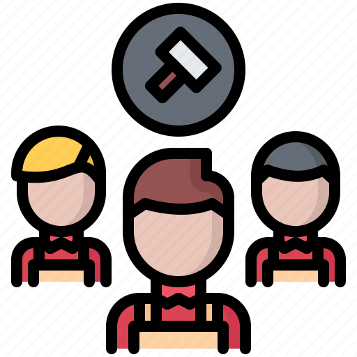 Team, people, group, hammer, blacksmith, forging icon - Download on Iconfinder