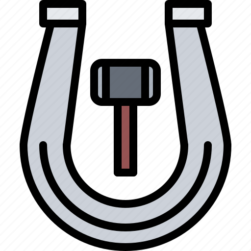 Horseshoe, hammer, blacksmith, forging icon - Download on Iconfinder