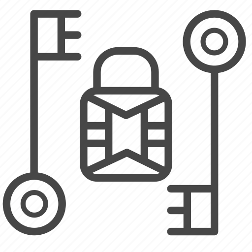 Bitcoin, blockchain, crypto, double, lock, secure icon - Download on Iconfinder