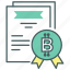 bitcoin, blcokchain, certificate, certified, credible, reliable, trustworthy 