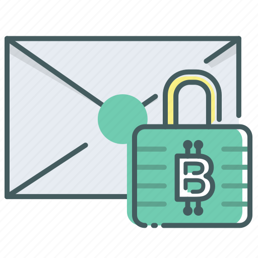 Bitcoin, blcokchain, encrypt, envelope, letter, mail, seal icon - Download on Iconfinder