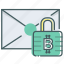 bitcoin, blcokchain, encrypt, envelope, letter, mail, seal 