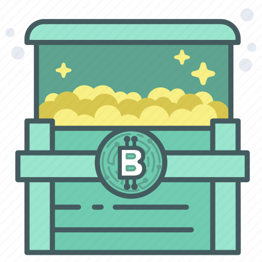 Bitcoin, blcokchain, chest, encryption, open, secure, treasure icon - Download on Iconfinder