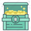 bitcoin, blcokchain, chest, encryption, open, secure, treasure 