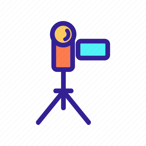 Blogger, camera, equipment, film, silhouette, tripod, video icon - Download on Iconfinder