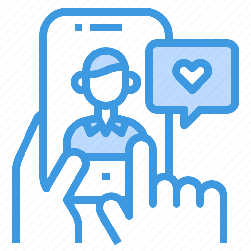 Feedback, hand, heart, rating, smartphone icon - Download on Iconfinder