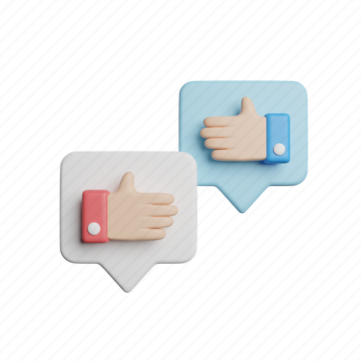 Engagement, front, communication, chat, talk, bubble 3D illustration - Download on Iconfinder