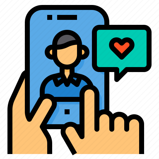 Feedback, hand, heart, rating, smartphone icon - Download on Iconfinder