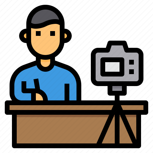 Camrera, online, review, streaming, vlogger icon - Download on Iconfinder