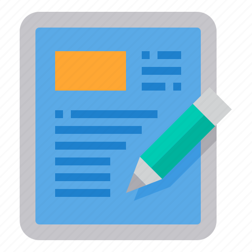 Article, columnist, content, pencil, tablet icon - Download on Iconfinder