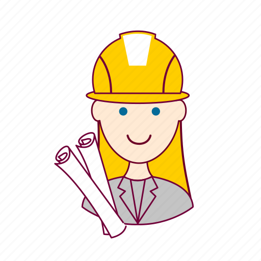 Architect, arquiteta, blonde woman professions, emprego, job, mulher, professions icon - Download on Iconfinder