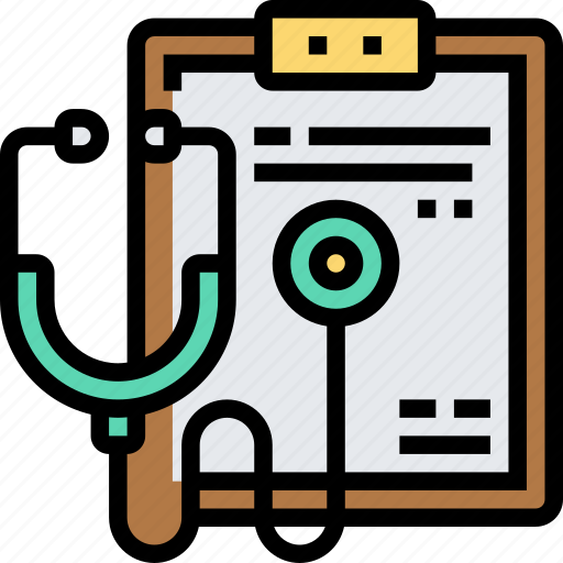 Chart, diagnose, stethoscope, doctor, patient icon - Download on Iconfinder