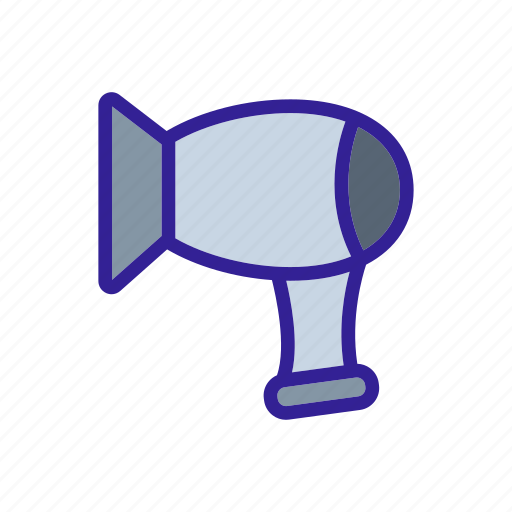 Blow, compact, cylindrical, device, different, dryer, hair icon - Download on Iconfinder