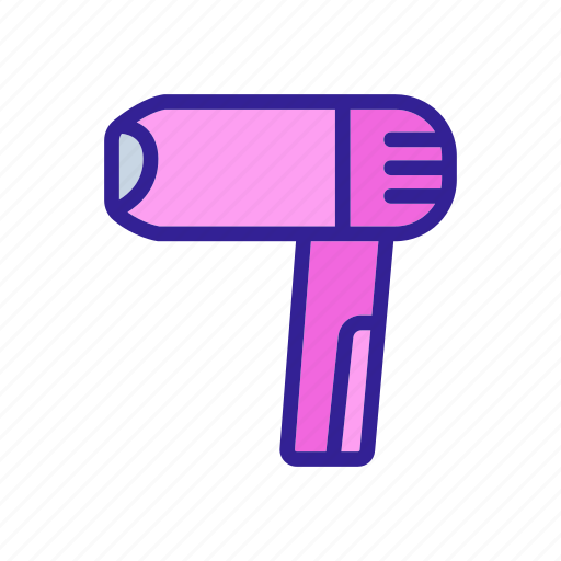 Blow, comfortable, dryer, hair, handle, nozzles, protective icon - Download on Iconfinder
