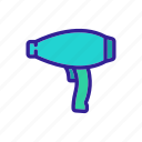 blow, cylindrical, device, dryer, hair, handle, round