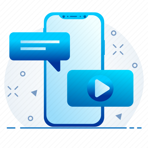 Media, mobile, multimedia, smartphone, text, video icon - Download on Iconfinder