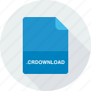 chrome partially downloaded file, crdownload