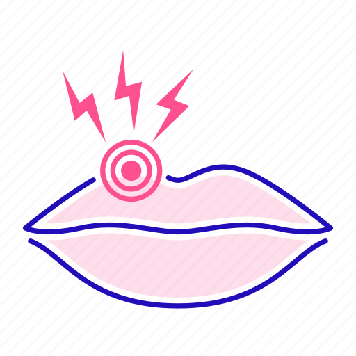 Ache, herpes, lips, pain icon - Download on Iconfinder